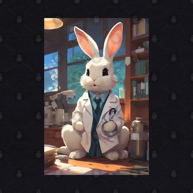 Cute bunny doctor by Spaceboyishere